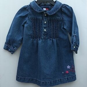 Tommy Hilfiger Denim Collared Dress Sz 12-18 Ms